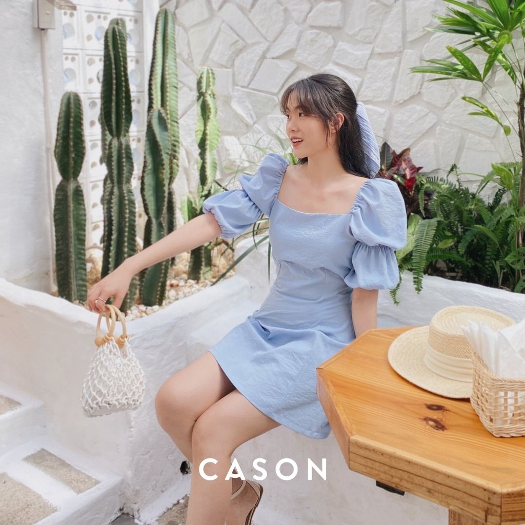 CASON - Đầm Mini Tay Chun Cecelia