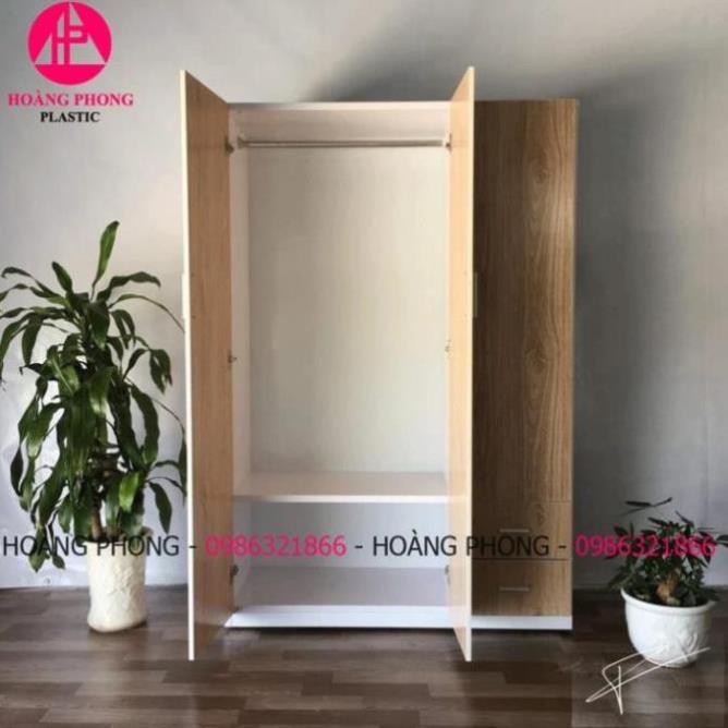 ( HÀNG CAO CẤP ) Tủ quần áo 3 cánh nhựa đài loan vân gỗ ngang 1m22 cao 1m85 miễn phí giao hàng | BigBuy360 - bigbuy360.vn