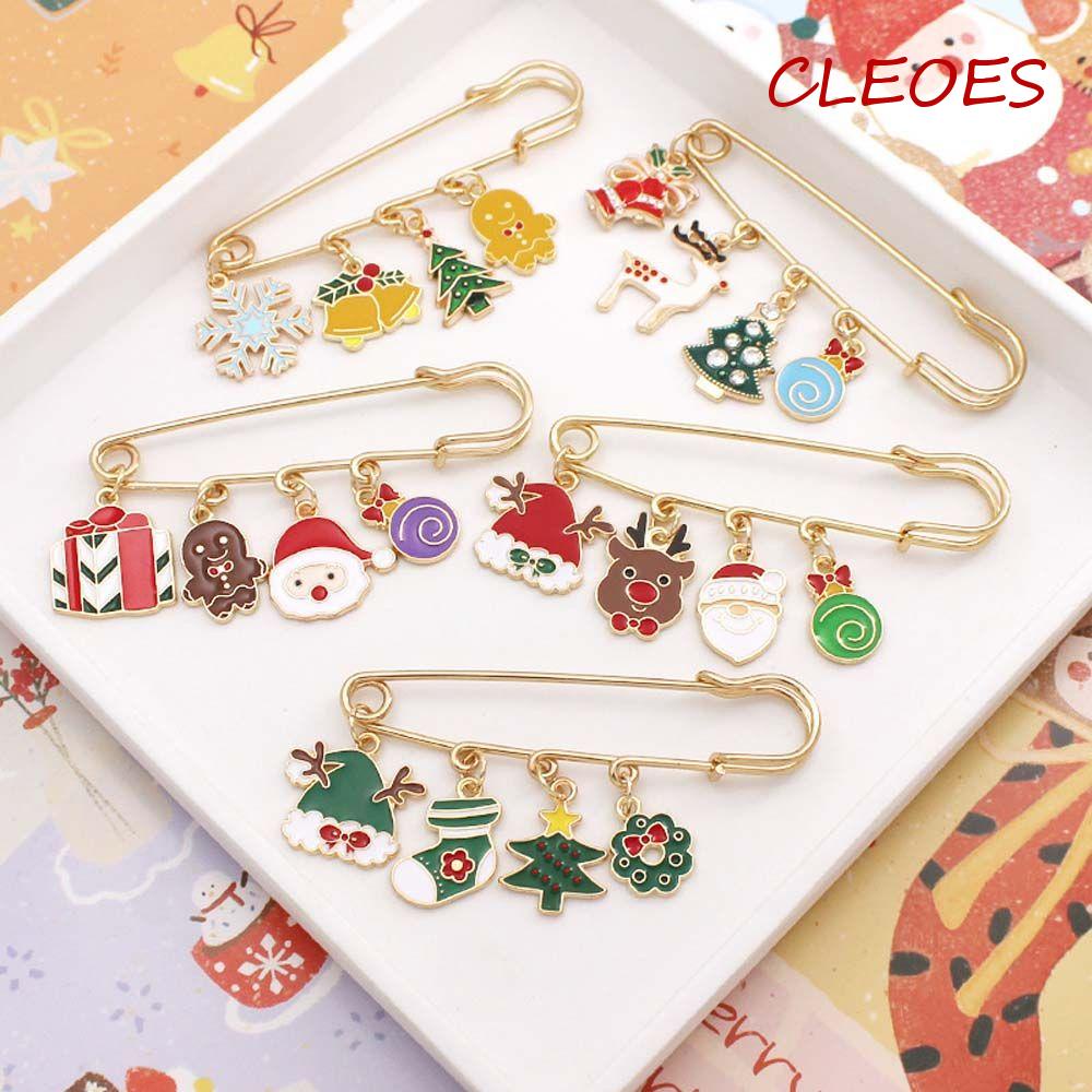 Ghim Cài Áo Hình Tuần Lộc Giáng Sinh Đáng Yêu