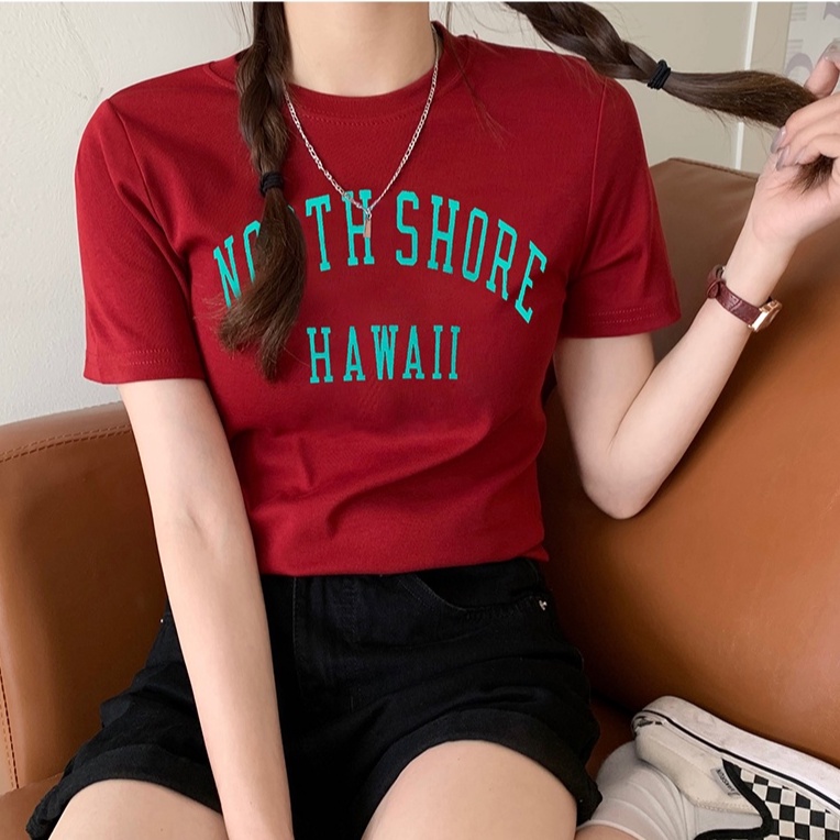 Áo Thun Nữ Tay Ngắn Màu Trơn 51110