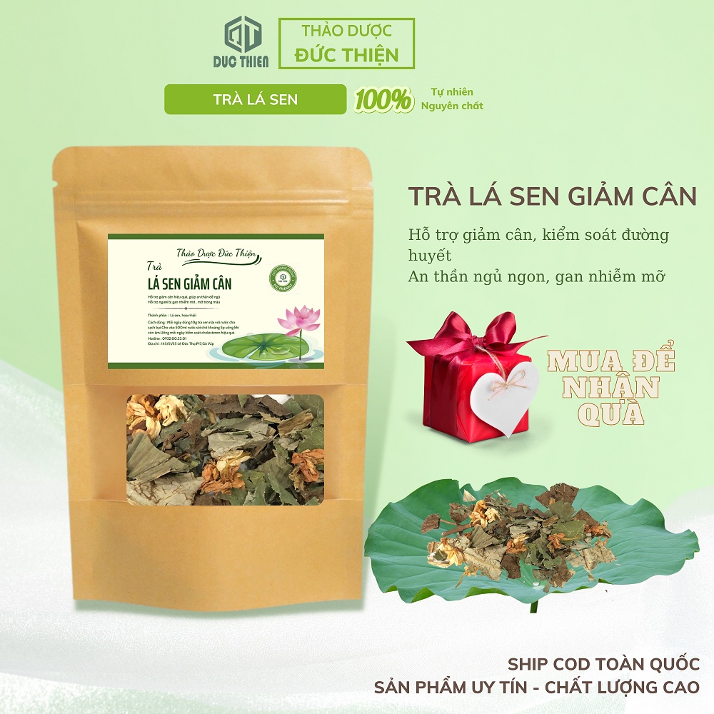 Trà Lá Sen - Trà Lá Sen Hoa Nhài - Giảm Cân Hiệu Quả - Gan Nhiễm Mỡ - Máu Nhiễm Mỡ