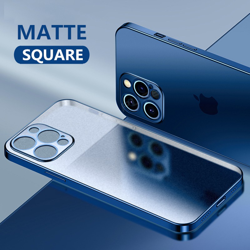 Ốp Điện Thoại Silicon Nhám Trong Suốt Viền Màu Cho Iphone 13 12 11 Pro Max Mini X Xr Xs 7 8 Plus Se 2 2020 12 13 Pro | BigBuy360 - bigbuy360.vn