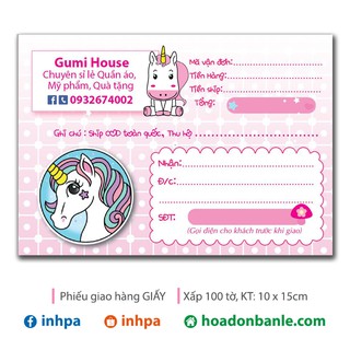 Phiếu ship hàng Ngựa Pony (400 tờ)