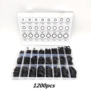 【JCSY Vòng đệm cao su 1200 chiếc Vòng đệm chữ O Chống dầu Chống mài mòn Van bơm chịu nhiệt độ cao Vòi đa năng Vòng cao su khí