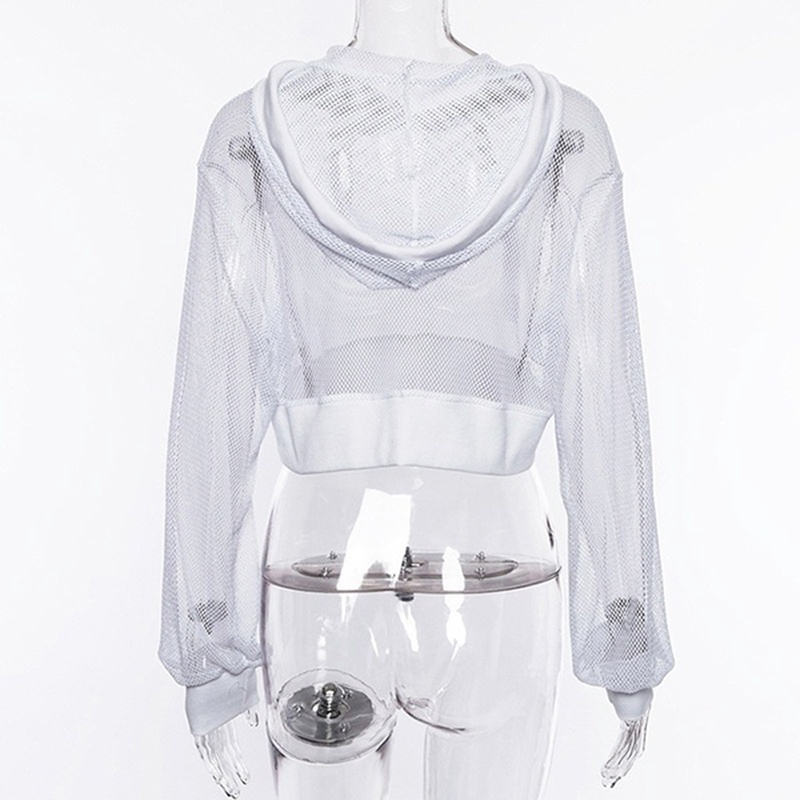 Áo Hoodie Phối Ren Lưới Quyến Rũ Thời Trang Dành Cho Nữ | BigBuy360 - bigbuy360.vn