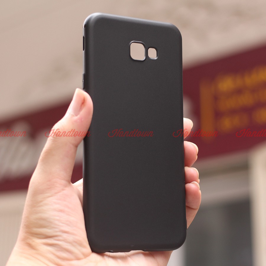 Ốp Lưng Samsung Galaxy J4 + Silicone Cao Cấp Dẻo Đen Nhám Chống Trầy