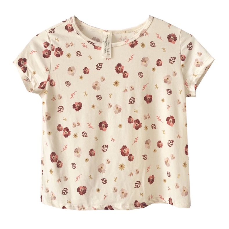 Áo Thun Hoa Nhí Cổ Tròn Tay Ngắn Dáng Croptop HEART & ARROW Hàng Xuất Xịn Chất Cao Cấp Mềm Mịn Mát Siêu Đẹp