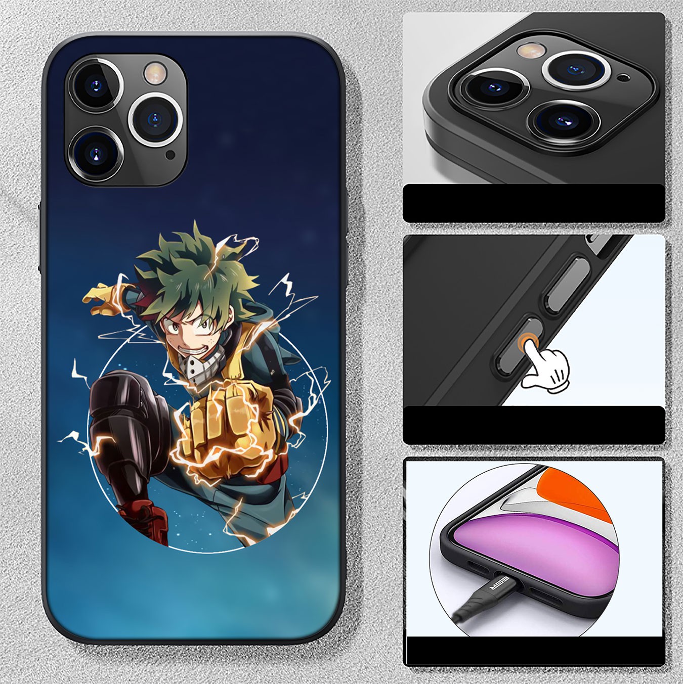 Samsung Galaxy S21 Ultra S8 Plus F62 M62 A2 A32 A52 A72 S21+ S8+ S21Plus Casing Soft Silicone Anime My Hero Academia Phone Case