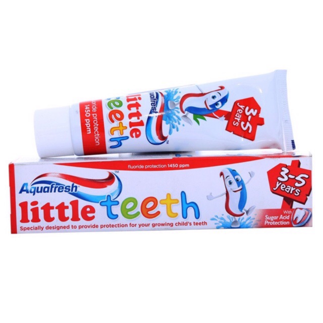 Kem đánh răng cho bé 3-5 tuổi Aquafresh Little teeth - Aquafresh my big teeth 6+ đánh răng cho bé từ 6 tuổi