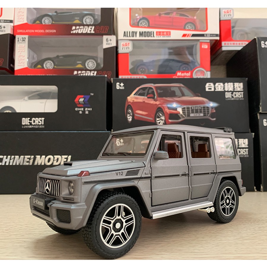 Mô hình xe ô tô Mercedes-Benz AMG G63 tỉ lệ 1:24 hãng Chezhi khung kim loại