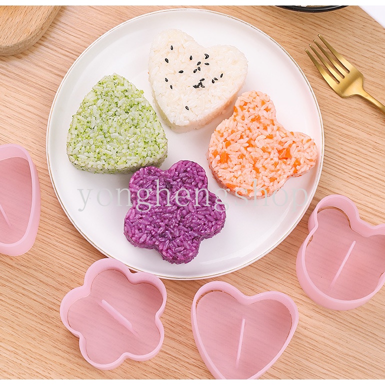 Set 5 Khuôn Làm Cơm Nắm Chống Dính Dễ Thương