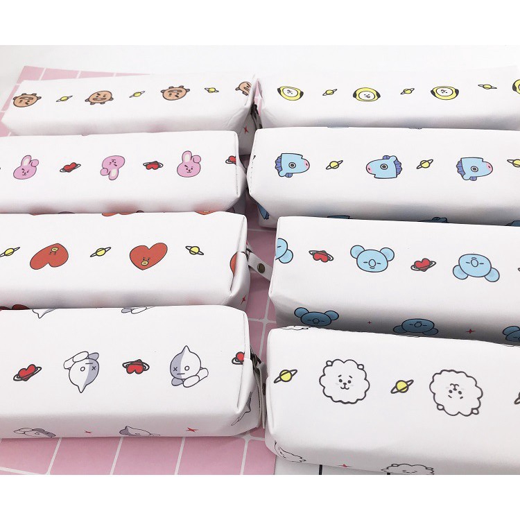 Bóp viết in họa tiết nhóm sticker BT21 đáng yêu xinh xắn