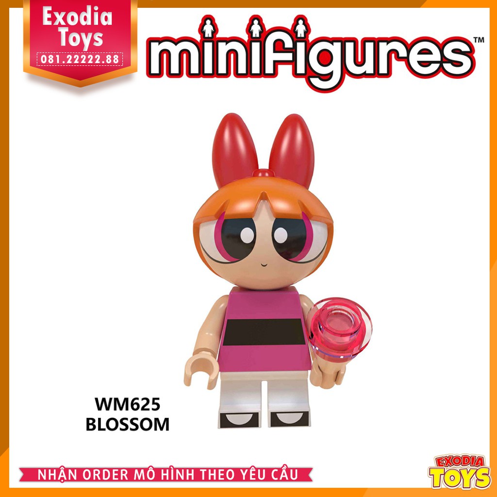 Xếp hình minifigure nhân vật hoạt hình Powerpuff Girls - Đồ Chơi Lắp Ghép Sáng Tạo - WM6051