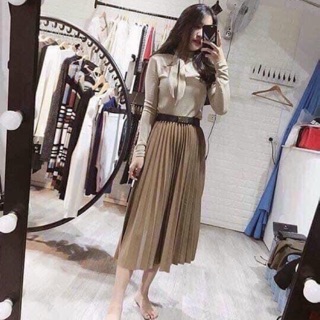 Chân váy xếp li , chân váy nữ