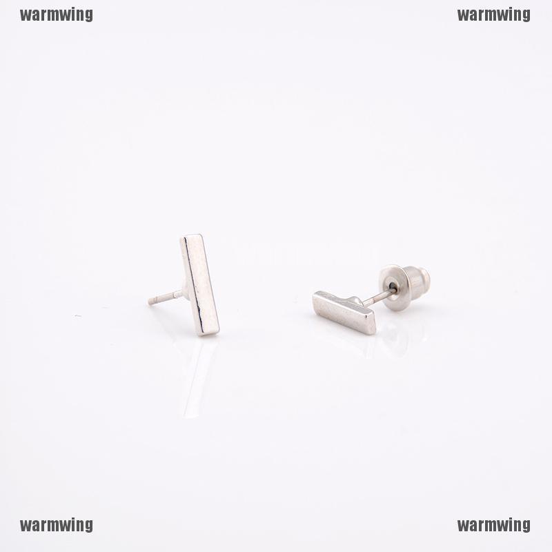 Đôi Khuyên Tai Kim Loại Hình Chữ T Thời Trang Cho Nữ