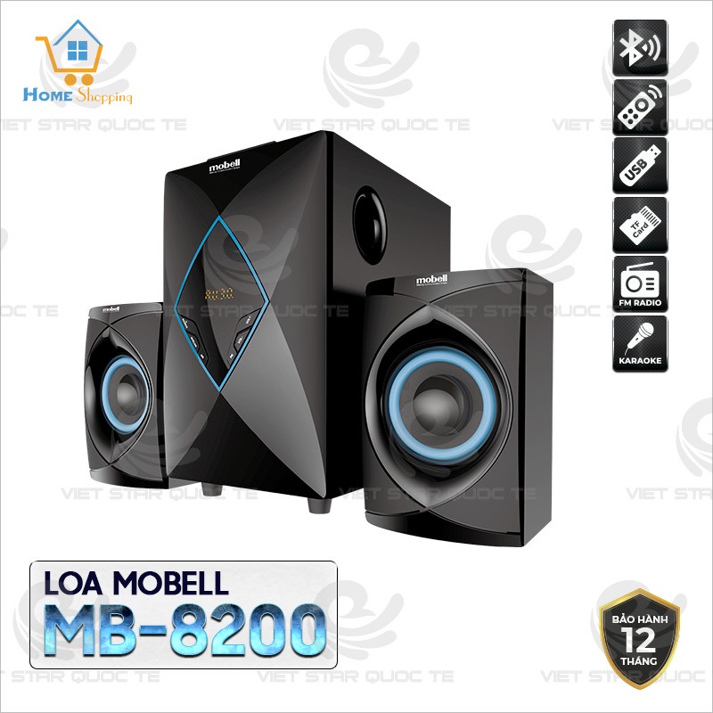 Loa mobell MB-8200, kết nối blutooth, USB màn hình LED, thanh âm tuyệt đỉnh, công suất lớn, bảo hành 12 tháng