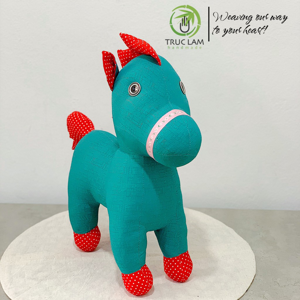 Đồ Chơi Cho Bé Thú Nhồi Bông Hình Con Ngựa Nhiều Màu Bông Gòn Cao Cấp - Trúc Lâm Handmade