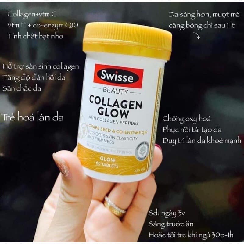 Viên Collagen Swisse Beauty Collagen Glow 60 viên