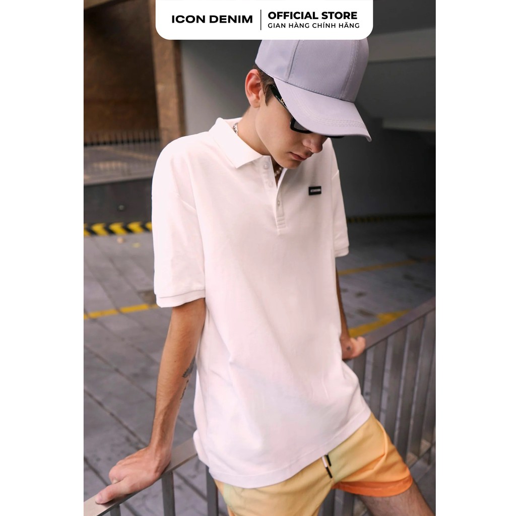 Áo Polo Nam Tay Ngắn ICON DENIM Oversize Bo Thun | BigBuy360 - bigbuy360.vn