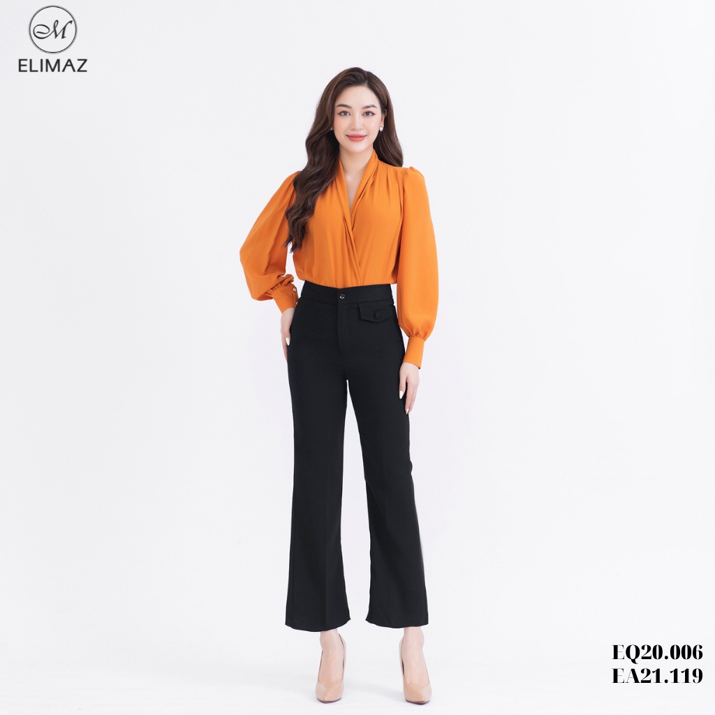 Quần âu ống loe_Elimaz_EQ20.006 dáng ống vẩy, co dãn nhẹ chất liệu tuyết mưa cao cấp