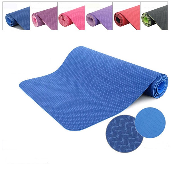 Thảm tập yoga, tập gym tại nhà 2 lớp 8mm TPE 2 lớp T2L chống trơn trượt shop TIDATA 2L8