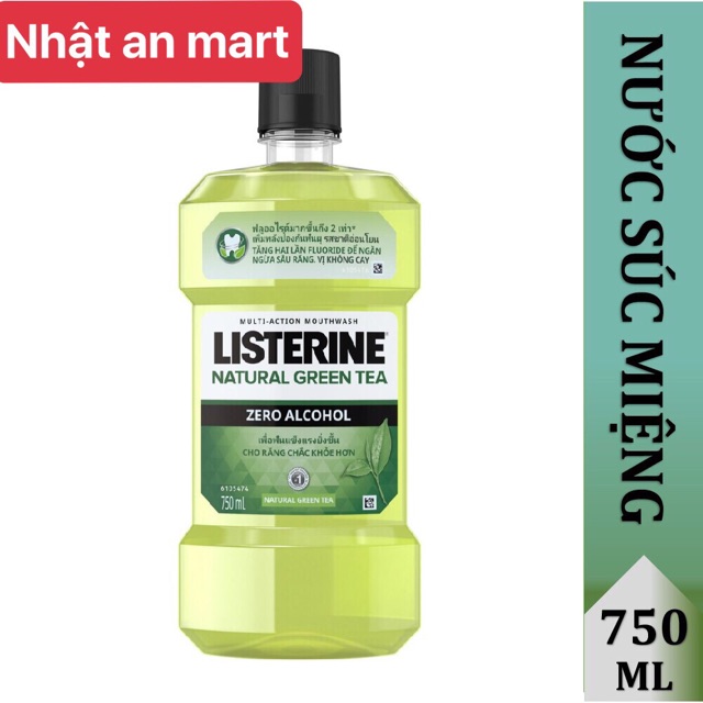 Mua 1 Tặng 1 Nước Súc Miệng Trà Xanh Listerine Natural Green Tea 750ml