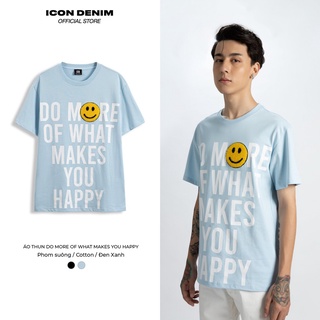 Áo Thun Nam ICON DENIM Tay Ngắn Dáng Oversize Do More Of What Makes You Happy AT031014