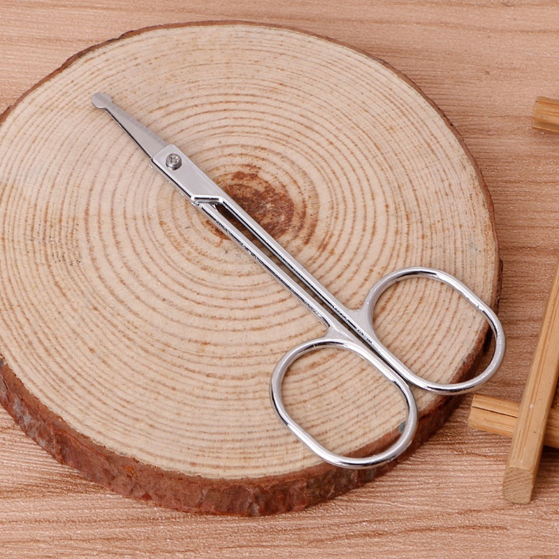 Kéo đầu tròn bằng thép không gỉ cắt tỉa lông mày làm đẹp