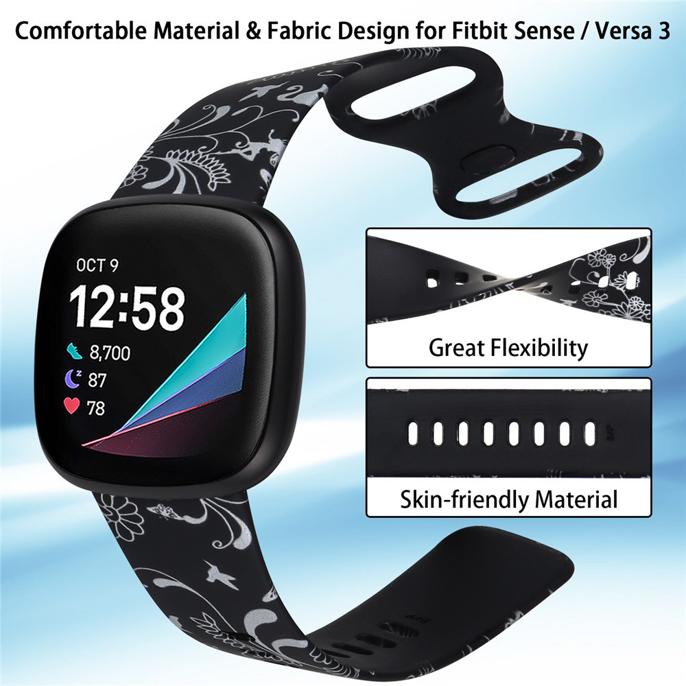 Dây đeo thay thế chất liệu silicon nhiều màu cho Fitbit Versa 3 / Fitbit Sense