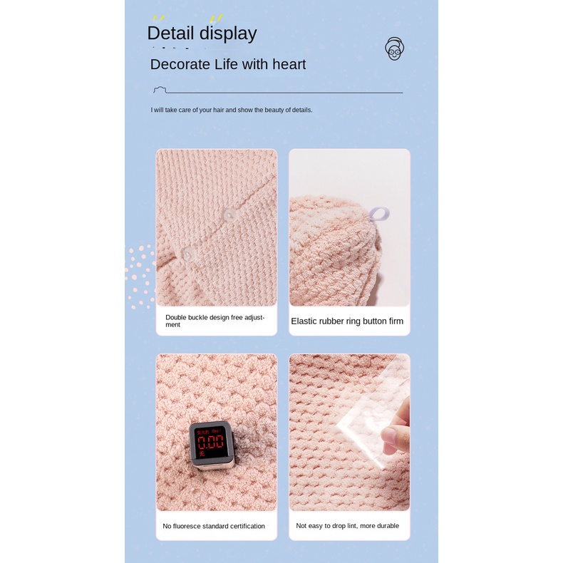 Ultra Khăn Quấn Tóc Bằng Lông Cừu San Hô Dày Thấm Hút Nước Nhanh Khô