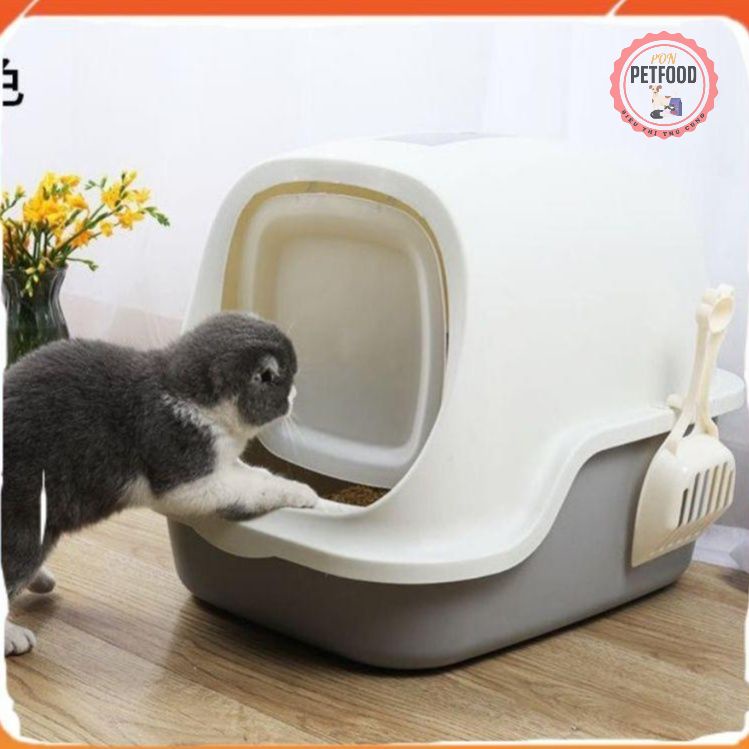 Nhà Vệ Sinh Cho Mèo Có Nắp Siêu Dễ Thương (Hàng nội địa).