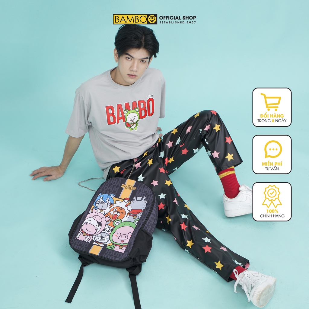 Áo thun Unisex BAMBO Leo Cosplay màu Xám