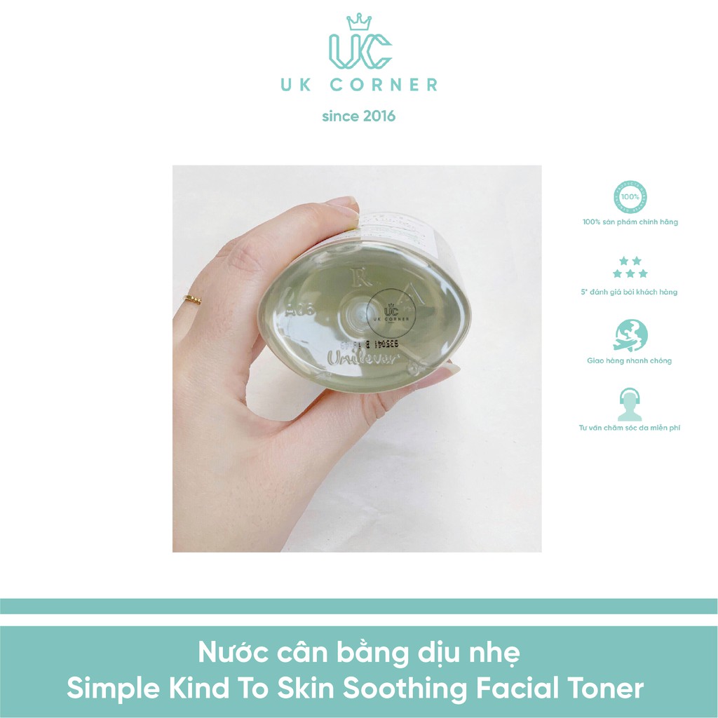 [Toner Simple mẫu mới nhất - có mùi thơm nhẹ] Nước cân bằng dịu nhẹ Simple Kind To Skin Soothing Facial Toner