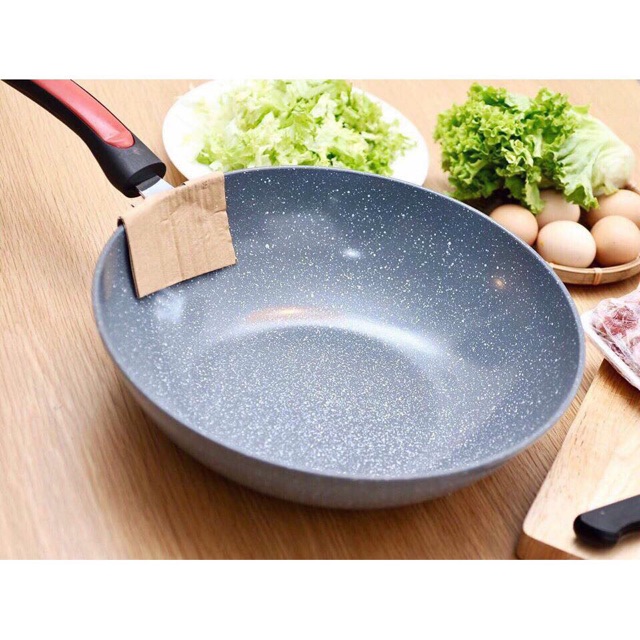 Chảo chống dính vân đá ceramic 32cm dùng mọi loại bếp