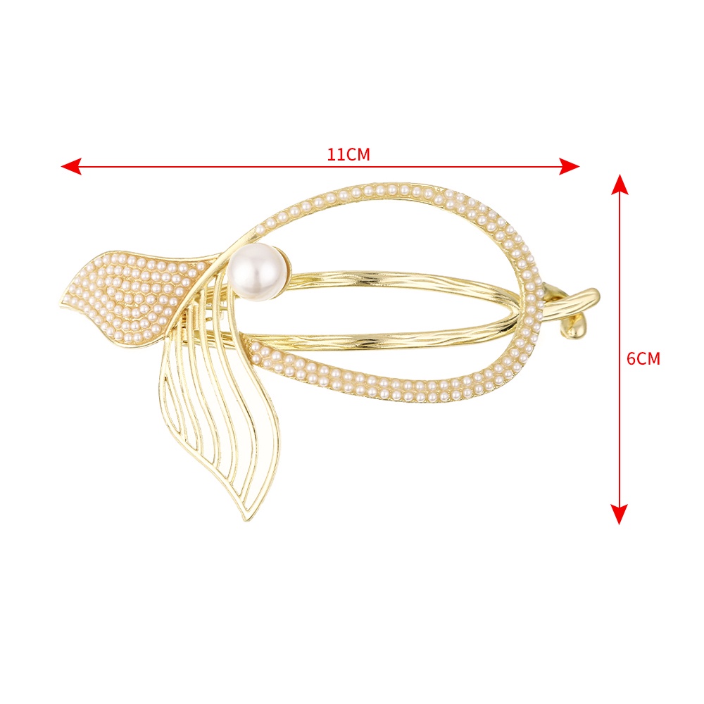 Kẹp Tóc Đuôi Cá Đính Ngọc Trai Thời Trang Cho Nữ