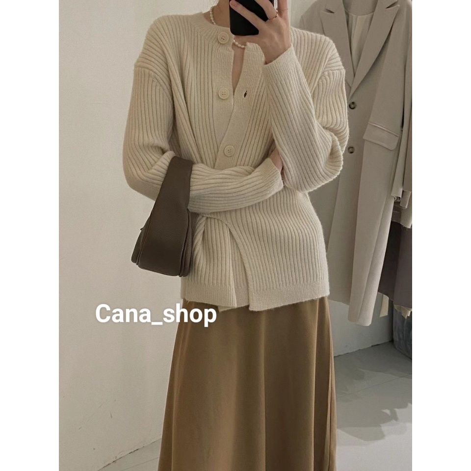 Áo Khoác Cardigan Cách Điệu Cúc Lệch | CANA SHOP | BigBuy360 - bigbuy360.vn