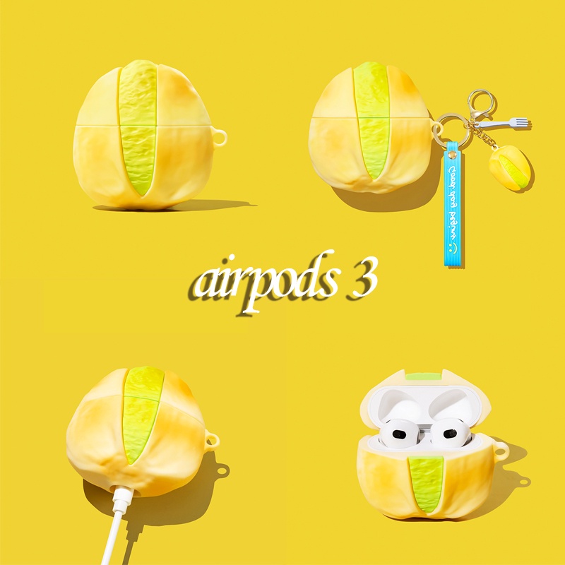 Vỏ Bảo Vệ Hộp Sạc Tai Nghe AirPods3 AirPods3 AirPods3 Họa Tiết Thức Ăn Nhân Tạo Pistachio Dễ Thương Ốp