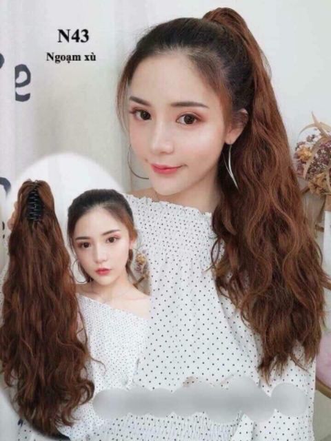 Tóc giả ngoặm ❤FREESHIP🥰 Tóc ngoặm xù sóng n42