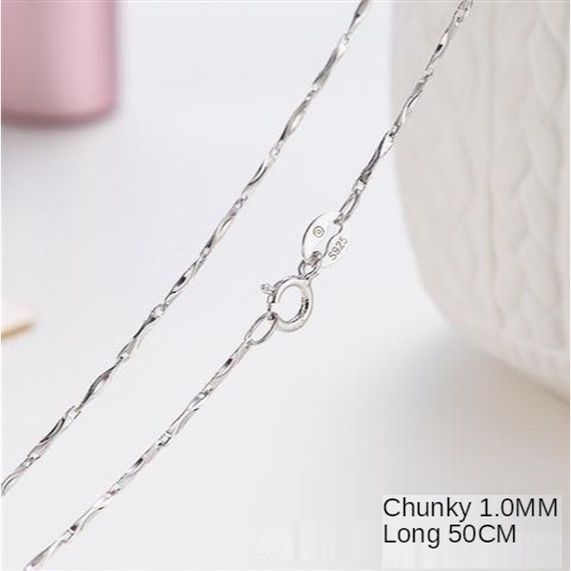 Vòng cổ bạc 925 không có mặt vòng cổ cho nữ