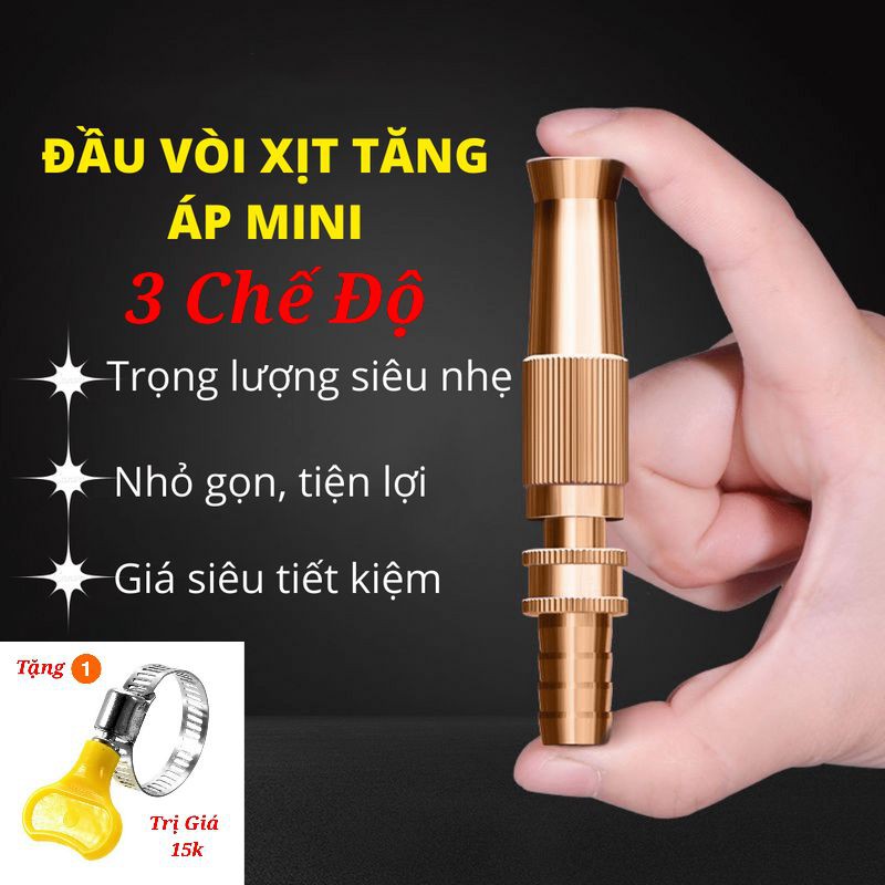 Vòi Đồng Xịt Rửa Xe, Tưới Cây Tăng Áp Lực Nước 300%