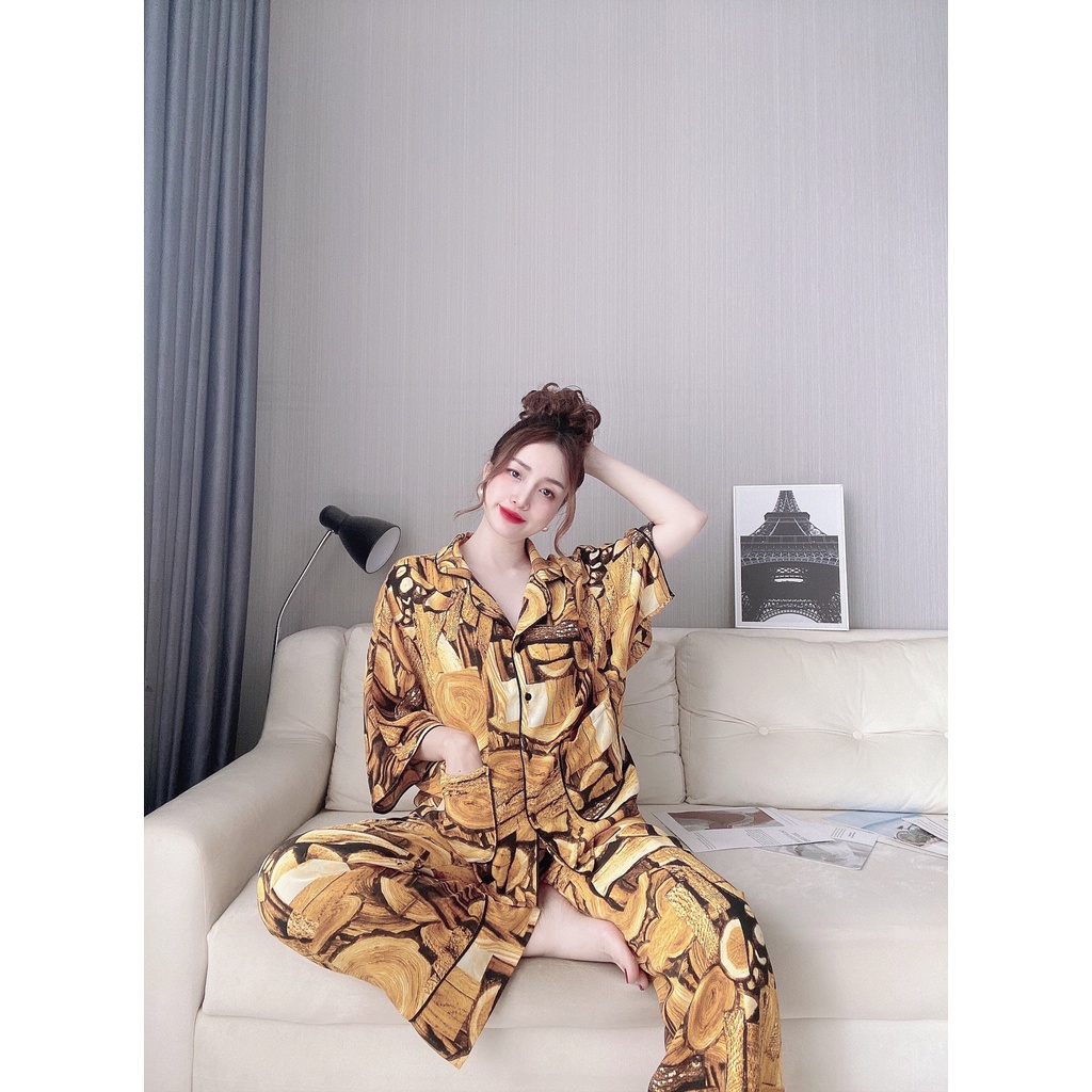 Đồ bộ Pijama nữ tay cánh dơi lụa 100D freesize 72kg | BigBuy360 - bigbuy360.vn