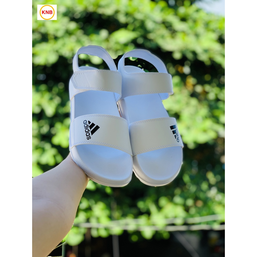 Giày Sandal -FREESHIP- Dép Sandal nam nữ , Quai hậu bền đẹp đế bằng siêu nhẹ, DAS màu trắng