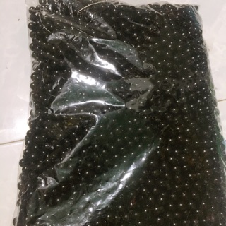 Hạt bẹt 10mm đen hạt cườm nhựa giả ngọc trai đen 100gr nhựa Acrylic