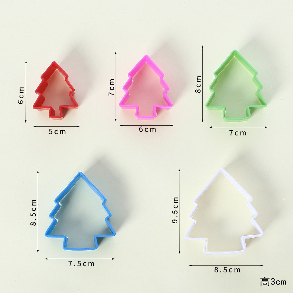 Set khuôn cắt làm bánh quy bằng nhựa nhiều hình dạng DIY tiện lợi cho nhà bếp