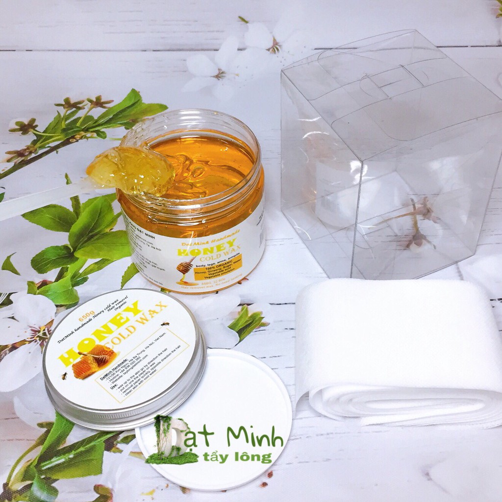 WAX LÔNG LẠNH 650G TỪ MẬT ONG VÀ NHÂN SÂM, ĐẠTMINH HANDMADE HONEY COLD WAX 650G