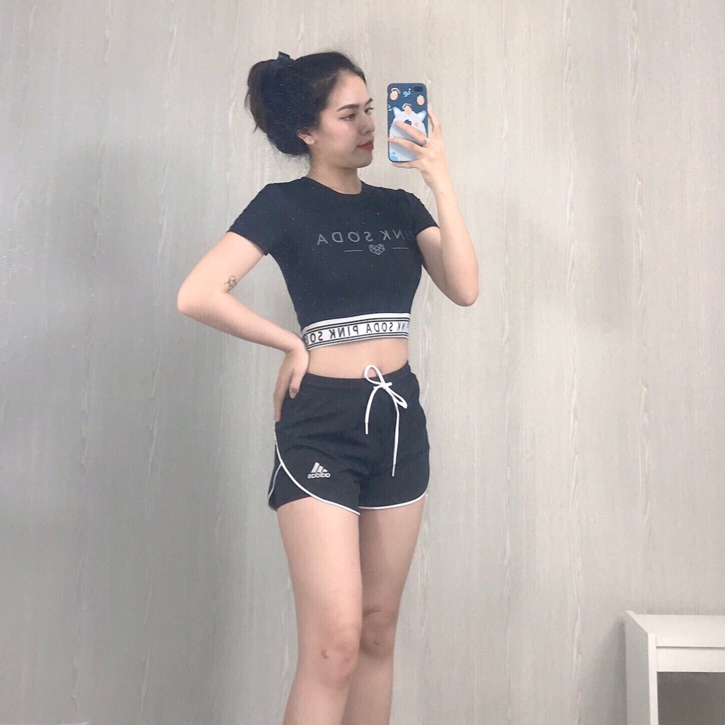 Aó croptop nữ tập yoga, gym, aerobic thể thao Bin Sports A148