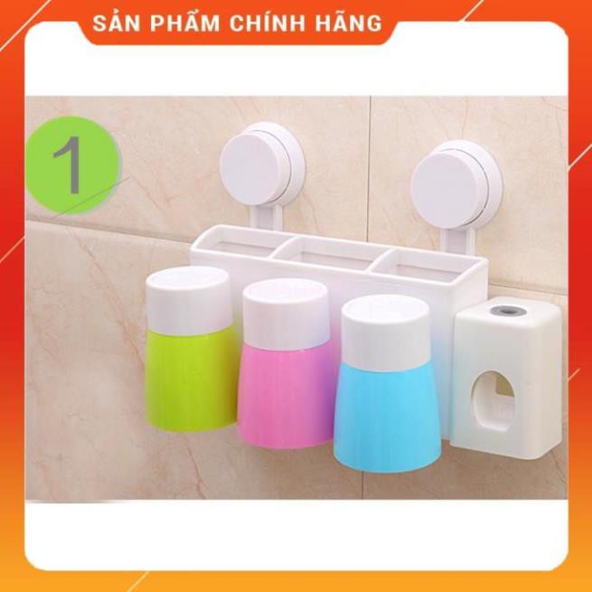 Kệ hút chân không nhả kem đánh răng tự động kèm 3 cốc TT