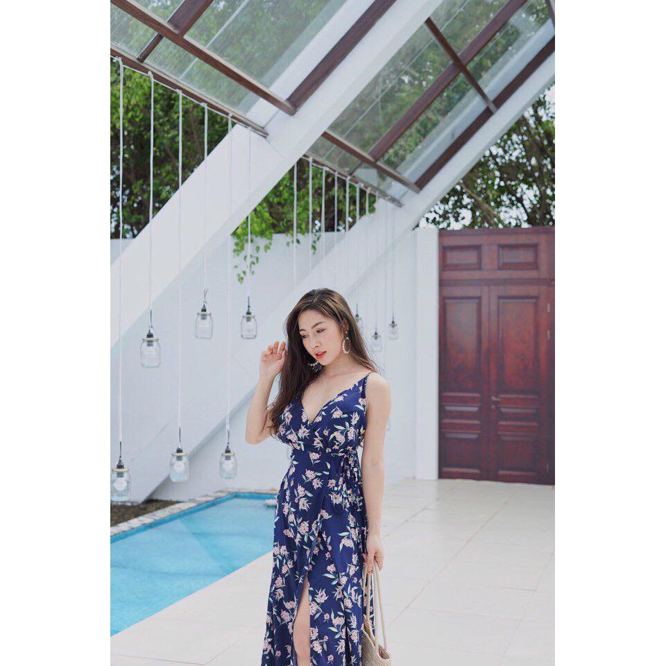 Đầm maxi dây đắp ngực