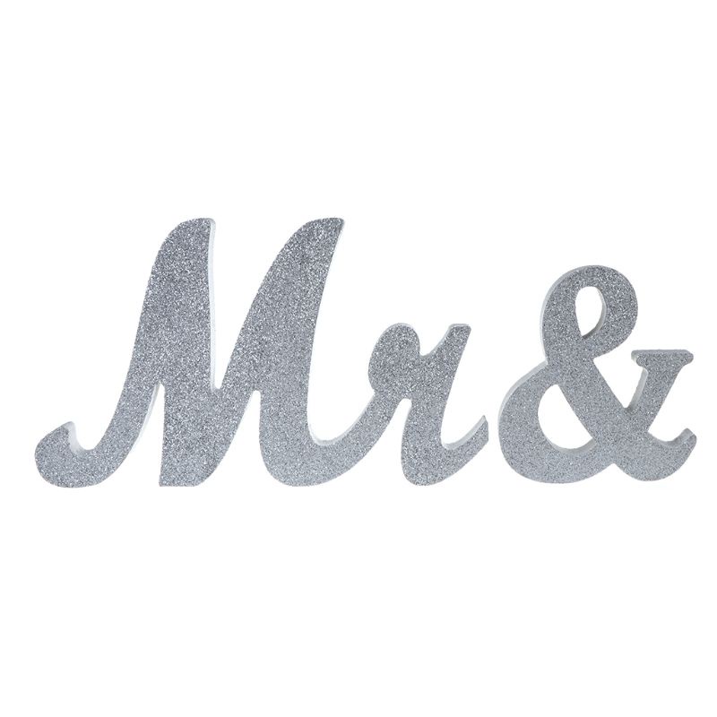 Bộ Chữ Mr Mrs Màu Trắng Trang Trí Bàn Tiệc Cưới