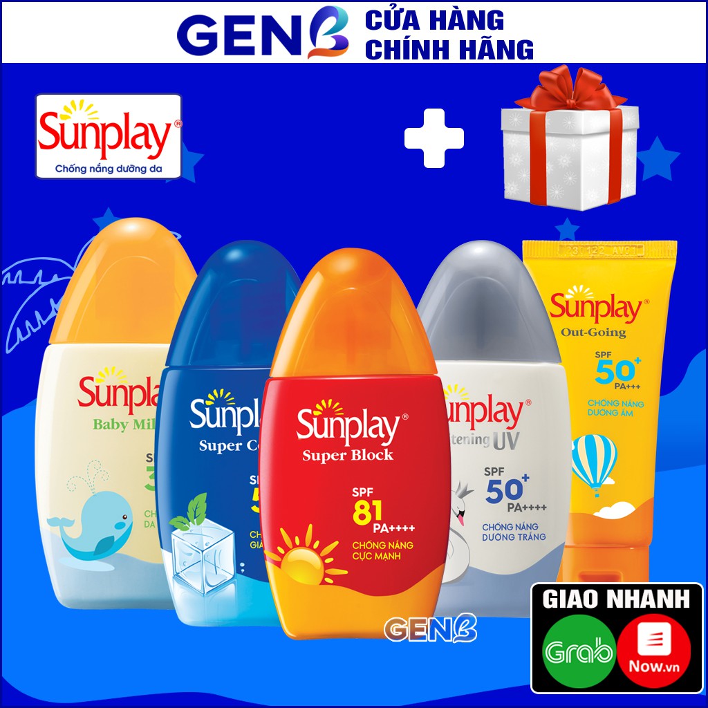 Kem Chống Nắng Sunplay Super Block/Baby/Cool/ Whitening/Out Sữa Kcn Cho Da Mặt & Toàn Thân CHÍNH HÃNG Rohto NhậtBản GENB